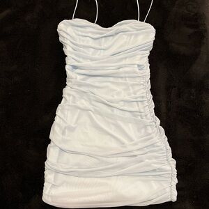 Elegant Light Blue Ruched Dress princess Polly
 US size 8